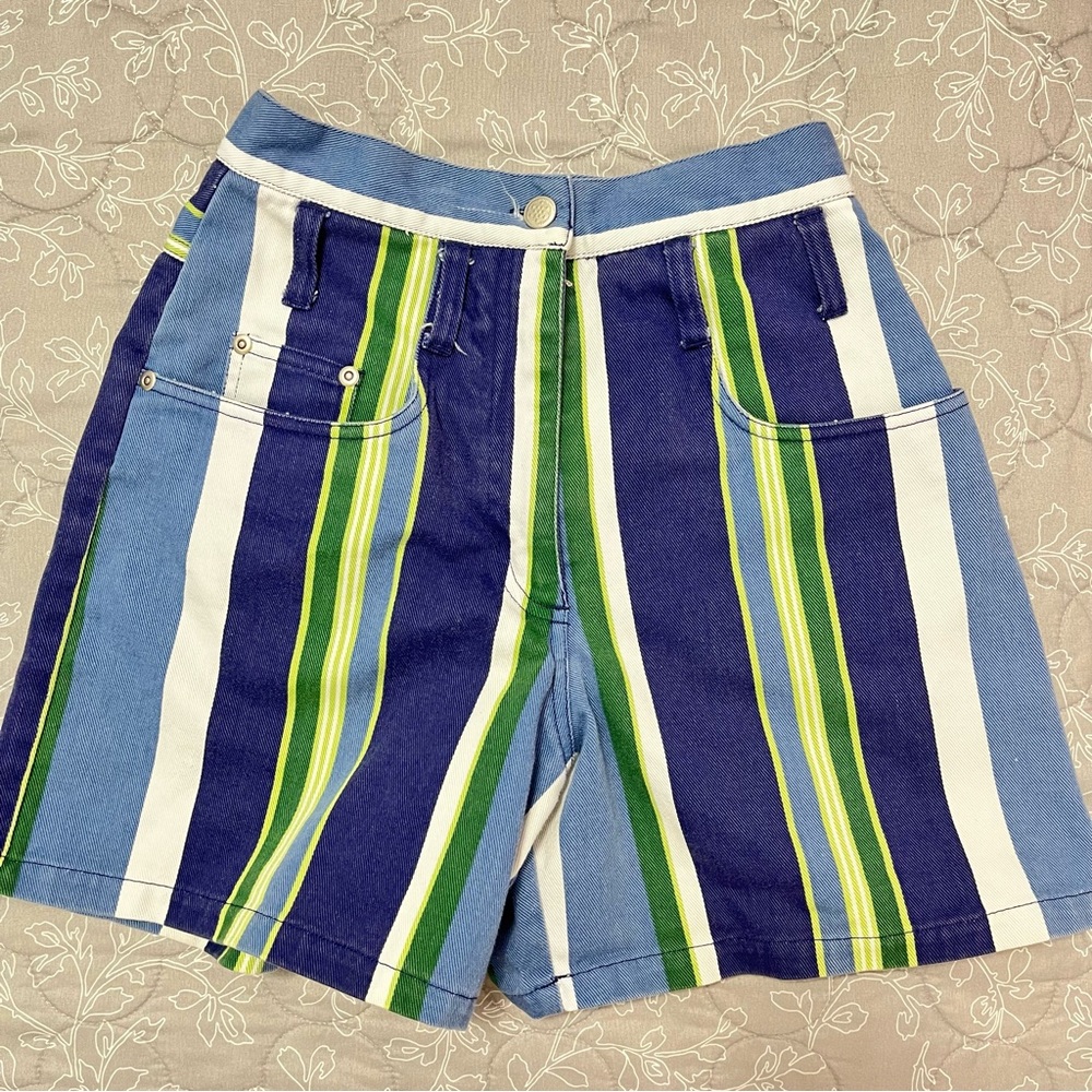 Vintage Stripe Denim Short